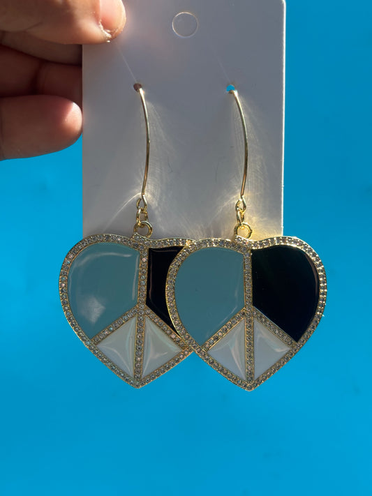 Peace Love Statement Dangles
